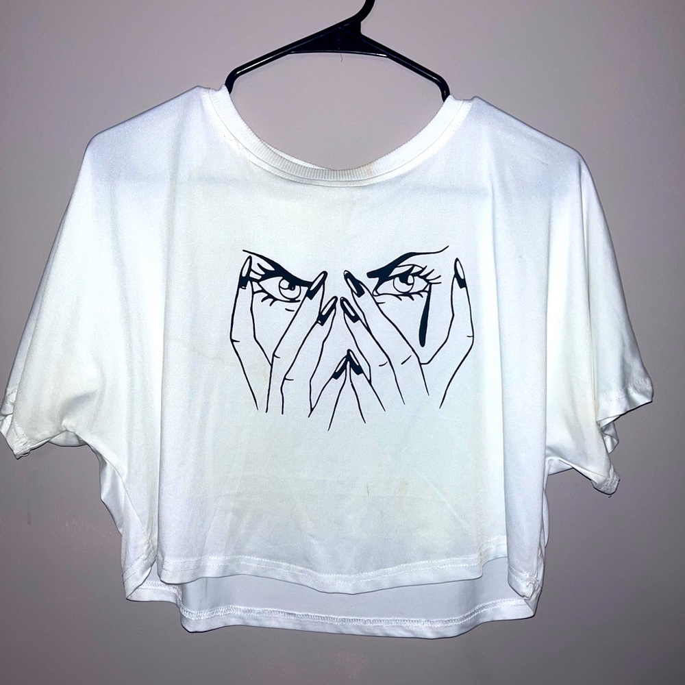 White graphic tee